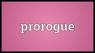 Prorogue Meaning [upl. by Parry]