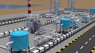 Chemical Engineering Plant Design for Styrene Production 3D Animation with Ethylbenzene Conversion [upl. by Alle]