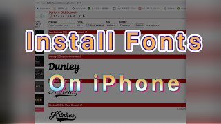 How To Download Fonts onto iPhone  Add custom Fonts in Perfect Image  iOS DAFONT TUTORIAL [upl. by Burner769]