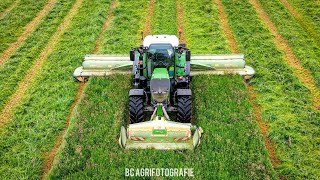 Mowing grass  Fendt 724 Gen 7 amp Krone triplemower  Loonbedrijf Stassen [upl. by Piggy]