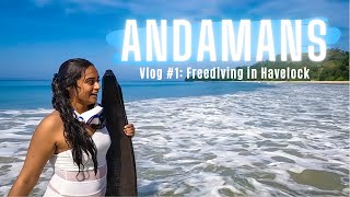 ANDAMANS TRAVEL VLOG  Freediving in Havelock Island 🏝  Solo girl in Havelock  Peppy Travel Girl [upl. by Dahc477]