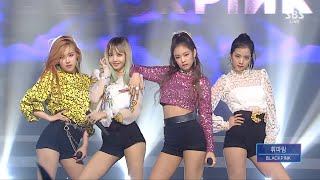 BLACKPINK​  휘파람WHISTLE 0821 SBS Inkigayo [upl. by Nevyar]