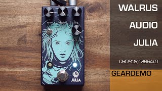 Walrus Audio  Julia V2 No Talk Gear Demo [upl. by Elttil]