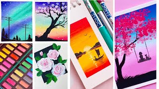 20 Amazing painting ideas with watercolor and acrylic [upl. by Schouten]