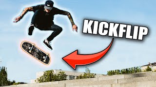 Cómo Hacer KICKFLIP en SKATE  Fácil Para Principiantes [upl. by Maite]