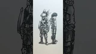 Midoriya Izuku amp Bakugou Katsuki Speed Drawing shorts anime drawing bokunoheroacademia [upl. by Gerianne]