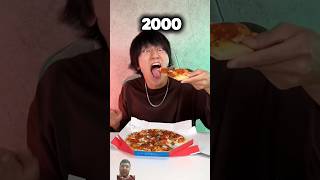 The past and future of Pizza🍕shorts viral pizza challenge [upl. by Rotsen]