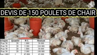 DEVIS DE 150 POULETS DE CHAIR [upl. by Yoo]