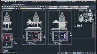 Autodesk AutoCAD TEMPLE DESIGN FRONTSIDESECTIONPLANALL ELEVATION [upl. by Ardnekal839]