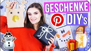 4 DIYs zum GESCHENKE kreativ Einpacken 🎁  Pinterest Inspired DIYnachten🎄  ImJette [upl. by Nabroc]