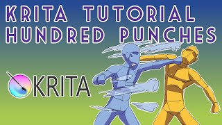 Krita Tutorial Hundred Punches Animation [upl. by Alraep]