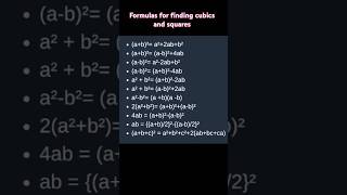 Formulas for finding cubics and squares YouTube shorts short shorts viral [upl. by Eiresed]