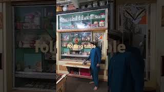 wall folding table ideas folding table attached to cupboard [upl. by Ekram]