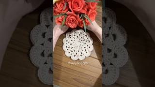 🧶❤️Easy Coaster Doily Tutorial simplicity888 crochet tutorialyoutube crochetpatterns diycrafts [upl. by Seuqram]