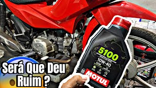 COLOQUEI UM LITRO DE ÓLEO MOTUL 10W40 NA POP 110I SERÁ QUE DEU RUIM😨 [upl. by Woodall]