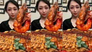 ASMR MUKBANG 🥨  SEAFOOD EATING CHALLENGE  2X SPICY CHINESE FOOD EATING CHALLENGE mukbang [upl. by Melar]