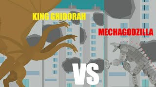 King Ghidorah Vs Mechagodzilla  Godzilla Vs Kong Stick Nodes Animation [upl. by Mahsih124]