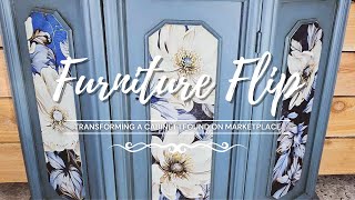 Furniture Flip • Marketplace Find Makeover • Upcycled Cabinet • Salvaged Cabinet [upl. by Bahe]