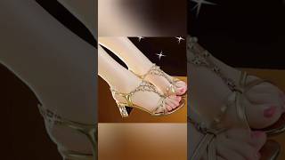 Beautiful open toe slippers designs rhinestone sandals shorts youtubeshorts [upl. by Harts323]