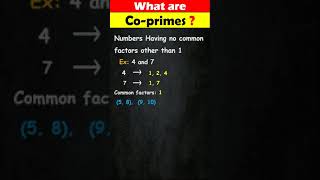 Co prime numbers Definition  class 10 maths shorts viral [upl. by Tena]