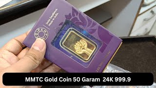 MMTC Gold Coin Unboxing  Expenssive Unboing  MMTC PAMP 50g 24K Peacock Gold Bar Unboxing [upl. by Gurney]