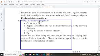 1 SEM BCA C Programing Part B Ex 8  Append two text files [upl. by Nahgiem]