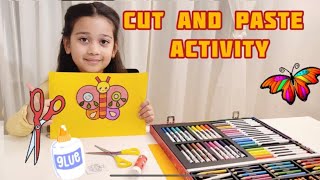 Cut And Paste Activity Butterfly  Easy Activities for Kids At Home  PreSchool Activity  DIY [upl. by Ahsatel]