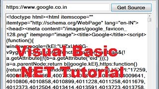 Visual Basic NET Tutorial 56  Get Source Code From Website using VBNET [upl. by Clements]