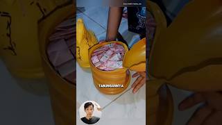 Bongkar celengan hasil jualan nasi di pondok pesantren shorts viral ditiktok [upl. by Evelina]