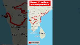 Madras presidency British india map  madras state chennai telugu [upl. by Esinehc]