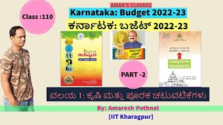 Class 110  ಕರ್ನಾಟಕ ಬಜೆಟ್ 202223 PART2 Amaresh PothnalKarnataka Budget 2022  Amars Classes [upl. by Zeni]