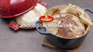 Dutchoven No knead bread broodje bakken [upl. by Ahsien]