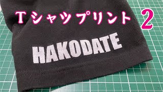 【DIY】Tシャツプリント ステンシル 印刷②〜プリント [upl. by Ecirpak]