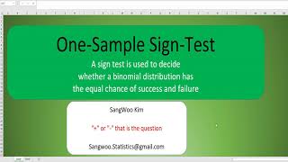 037 One sample Sign Test [upl. by Luttrell33]