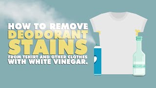 How to remove deodorant stains from tshirts and other clothes with white vinegar [upl. by Elliven]