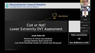 Critical Care Ultrasound Series Part 7 Clot or Not Ultrasound for Lower Extremity DVT Assessment [upl. by Erodavlas]