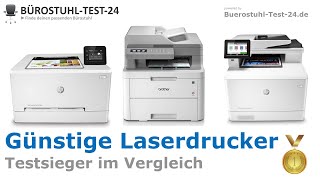 Günstige FarbLaserdrucker unter 400€ TOP 5 2024🥇 TestSieger Vergleich HP amp Brother [upl. by Ainez583]