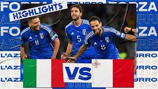 Highlights ItaliaMalta 40  Qualificazioni EURO 2024 [upl. by Ariik]