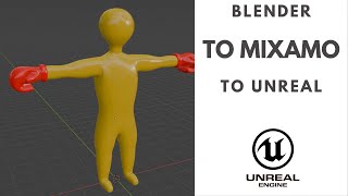 Export from Blender to Mixamo rig import to Unreal 5 and create an Animation Blueprint [upl. by Tima]