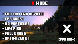 UNLIMITED FPS in Minecraft X Mode Texture Pack [upl. by Adranoel]