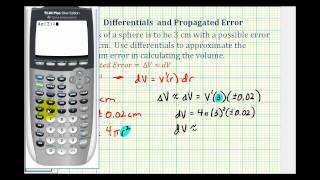 Ex Differentials to Approximate Propagated Error and Relative Error [upl. by Pogue]