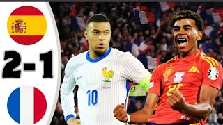 Spain Unbelievable  Spain vs France 21  Extended Highlights amp Goals  2024 HD [upl. by Webster]