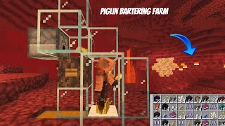 piglin bartering farm in mincraft 121 java edition [upl. by Ahcas350]