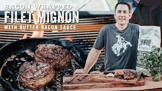 CharGrilled BaconWrapped Filet Mignon [upl. by Haelem]