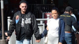 Christina Milian And Beau Matt Pokora Step Out For Lunch As Due Date Rapidly Approaches [upl. by Boehmer]