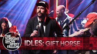 IDLES Gift Horse  The Tonight Show Starring Jimmy Fallon [upl. by Rehttam]