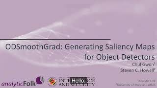 P01  ODSmoothGrad Generating Saliency Maps for Object Detectors [upl. by Aenyl]