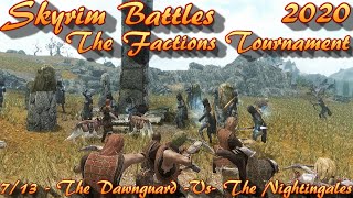 Skyrim Battles  713  The Factions Tournament  The Dawnguard Vs The Nightingales  Legendary [upl. by Nicolina]