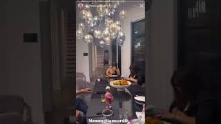 Cardi B eating with her newborn daughter🥹🌸 viaHennessy IG story explore cardib [upl. by Hadden]