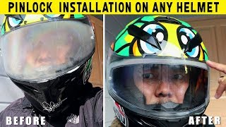 HELMET PINLOCK INSTALLATION  FOG RESISTANT LENS  AGV K3 SV VISOR [upl. by Harms]